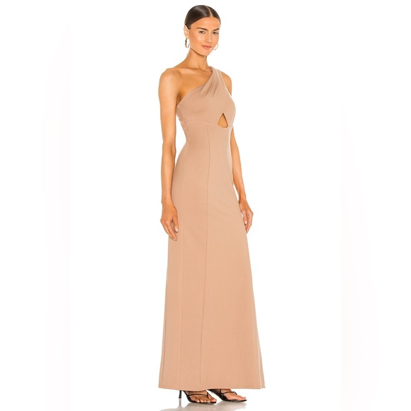 NWOT Lovers + Friends Stacey Dress Size Small Formal Long Brown Tan Dress - Picture 3 of 10